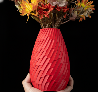 Vase "Tavon" – 3D-gedruckte Kunst mit rhythmischer Textur