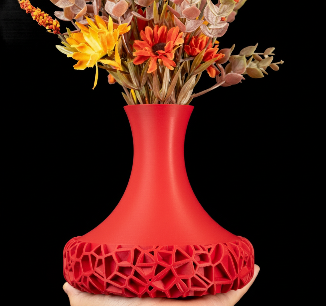 Vase "Vomo" – Modernes Design mit geometrischer Basisstruktur