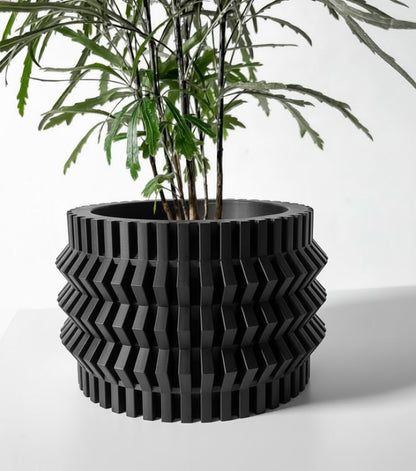 Alio – Der kantige 3D-Pflanztopf mit Zickzack-Struktur