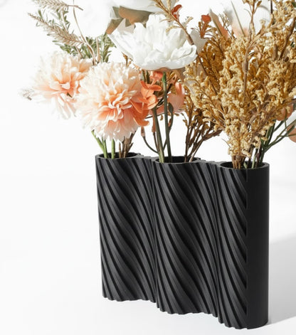 Vase „Bora Triple Vase“ – Stilvolle Struktur für mehr Blütenpracht