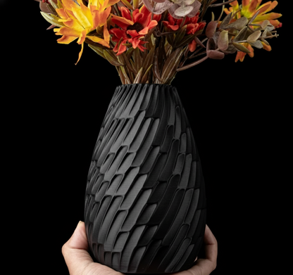 Vase "Tavon" – 3D-gedruckte Kunst mit rhythmischer Textur