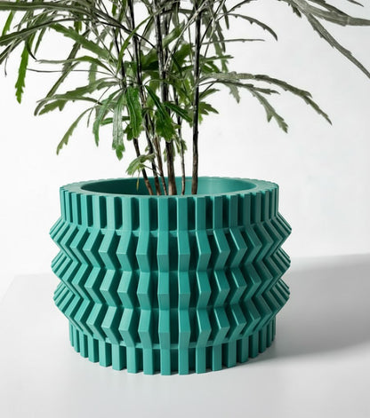 Alio – Der kantige 3D-Pflanztopf mit Zickzack-Struktur