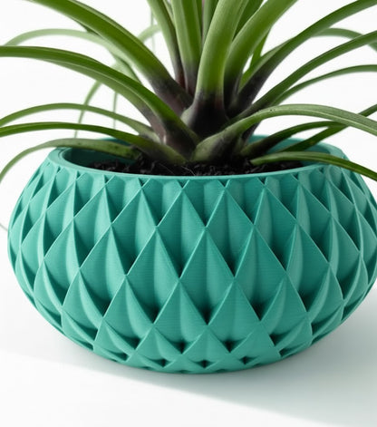 Cinor Pflanztopf – Skulpturaler 3D-Pflanztopf mit facettenreichem Diamantmuster