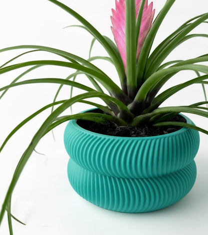 Avex Pflanztopf – Skulpturaler 3D-Pflanztopf mit organischer Doppelwellenform