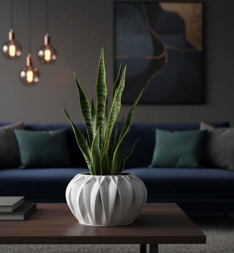 Halden – 3D-Pflanztopf im Blattfächer-Design