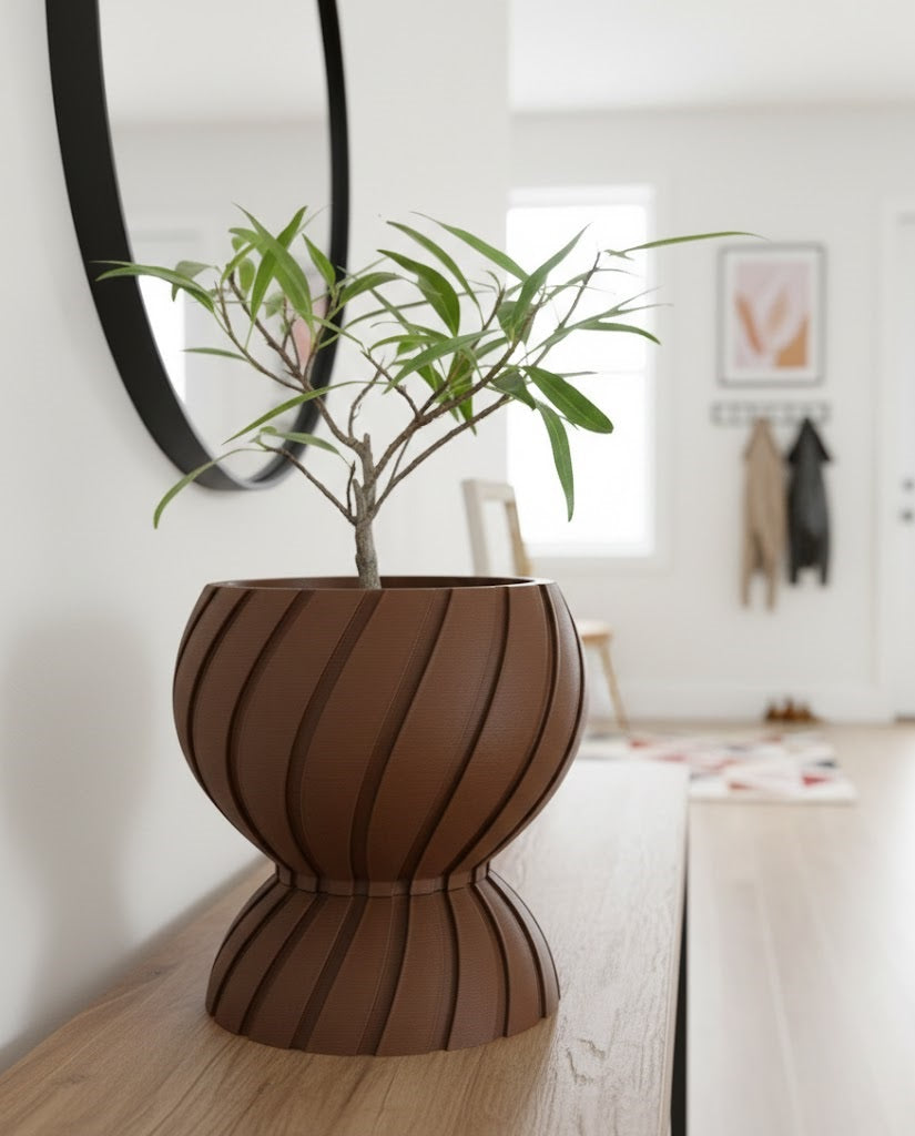 Der Maki – Zeitloser 3D-Pflanztopf mit dynamischer Spiralstruktur