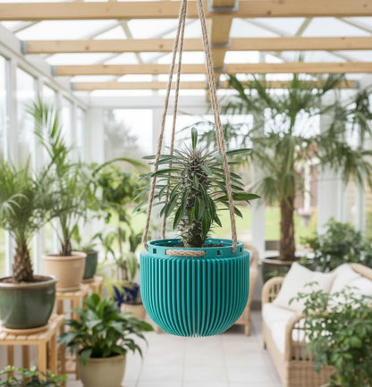 Der Jani – Skulpturaler 3D-Hängepflanztopf für schwebende Urban-Jungle-Looks