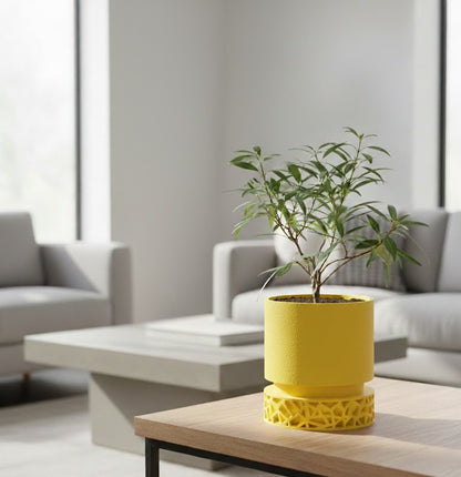 Vori 2.0 Pflanztopf – Urbaner Zylinder trifft filigranes 3D-Sockeldesign