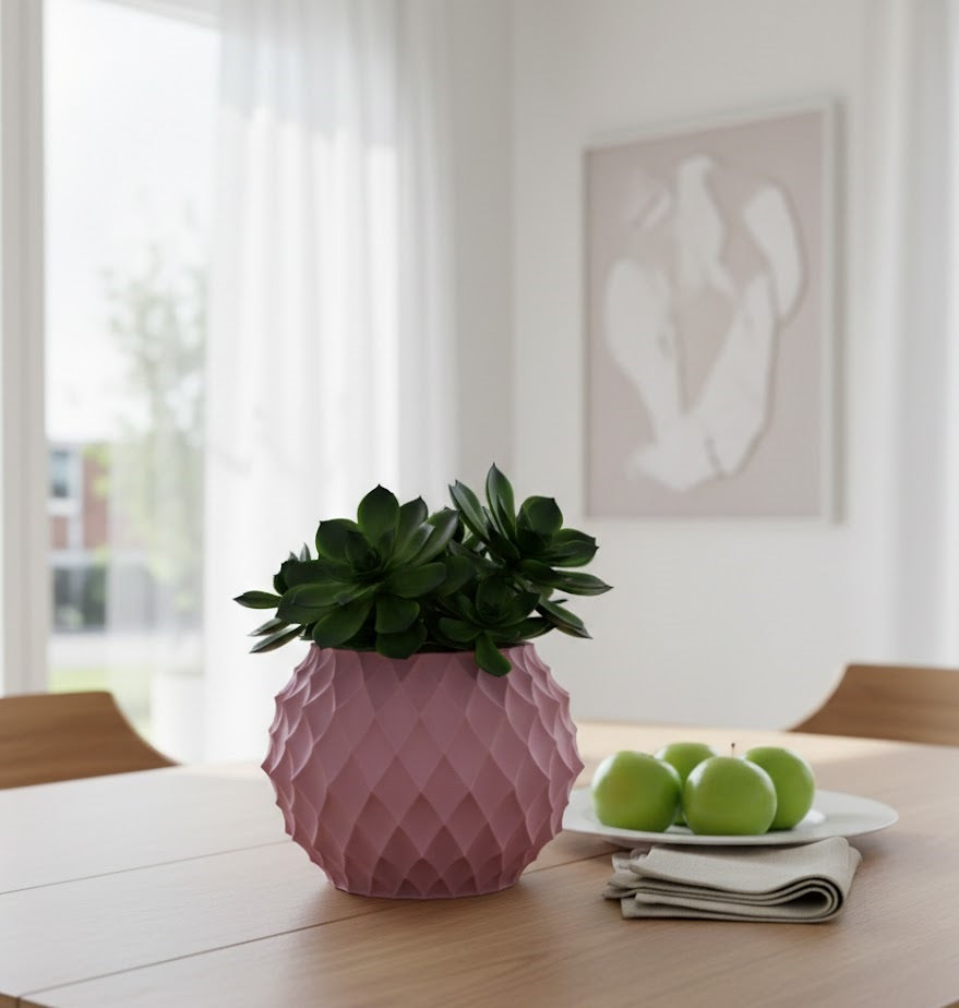 Diamond Planter Pot – Facettenreiches 3D-Design für moderne Pflanzeninszenierung