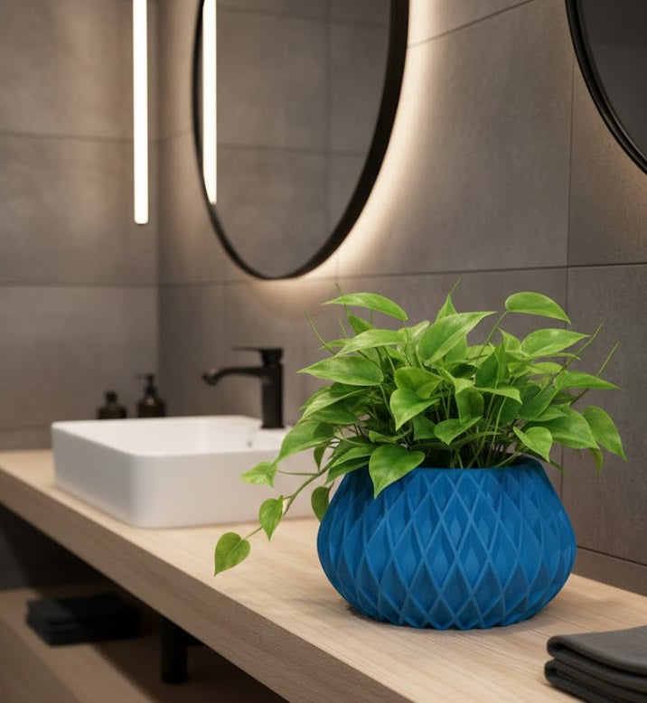 Der Rivio – 3D-Pflanztopf mit rautenartiger Gitterstruktur