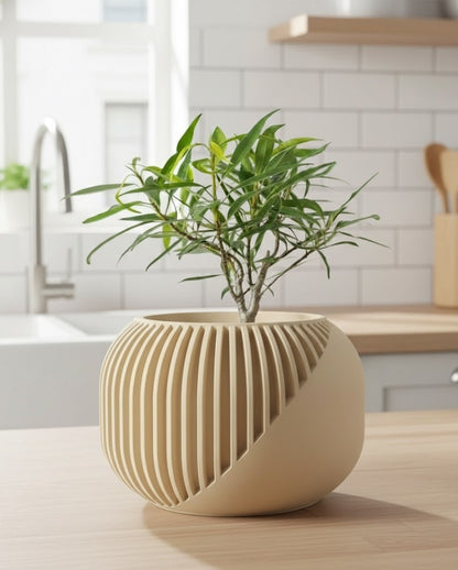 Der Narvo – 3D-Pflanztopf mit dynamischem Lamellen-Design