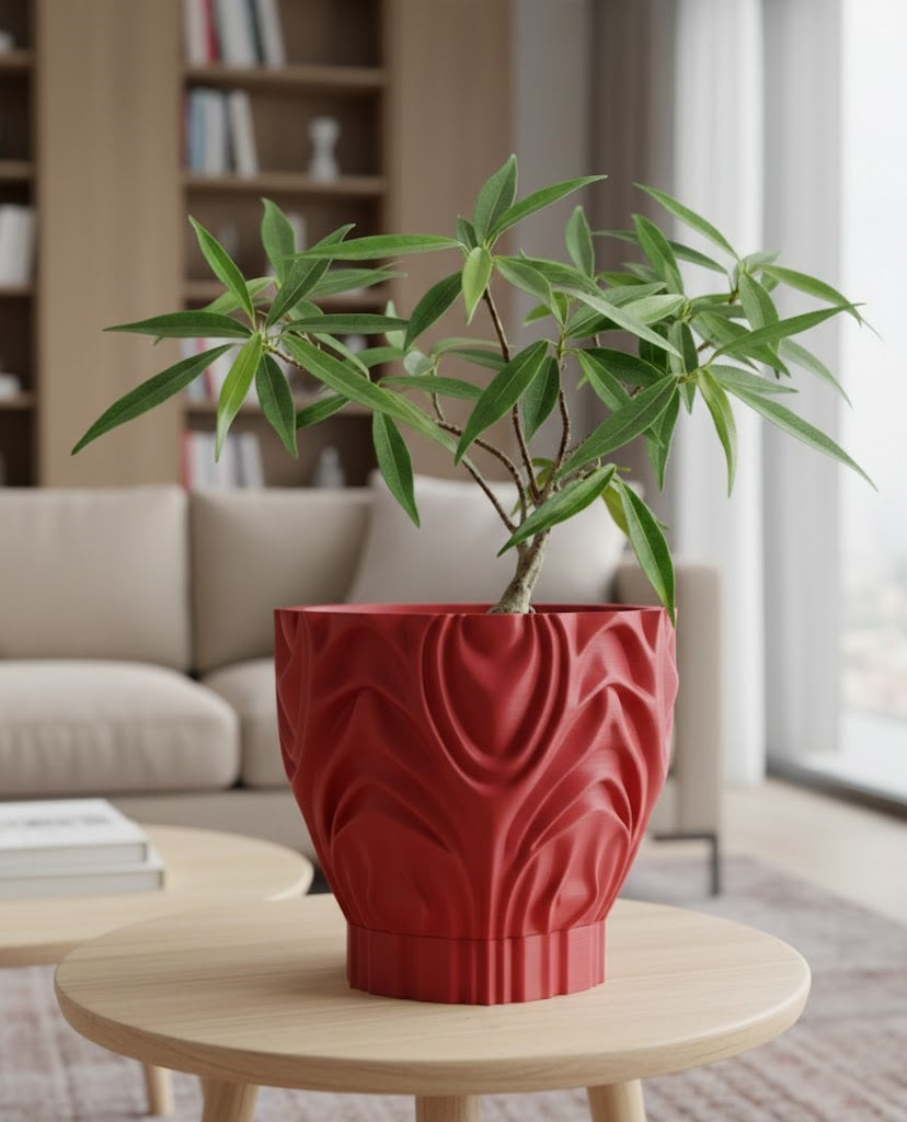 Corru Pflanztopf – Skulpturales 3D-Design für stilvolle Pflanzeninszenierung