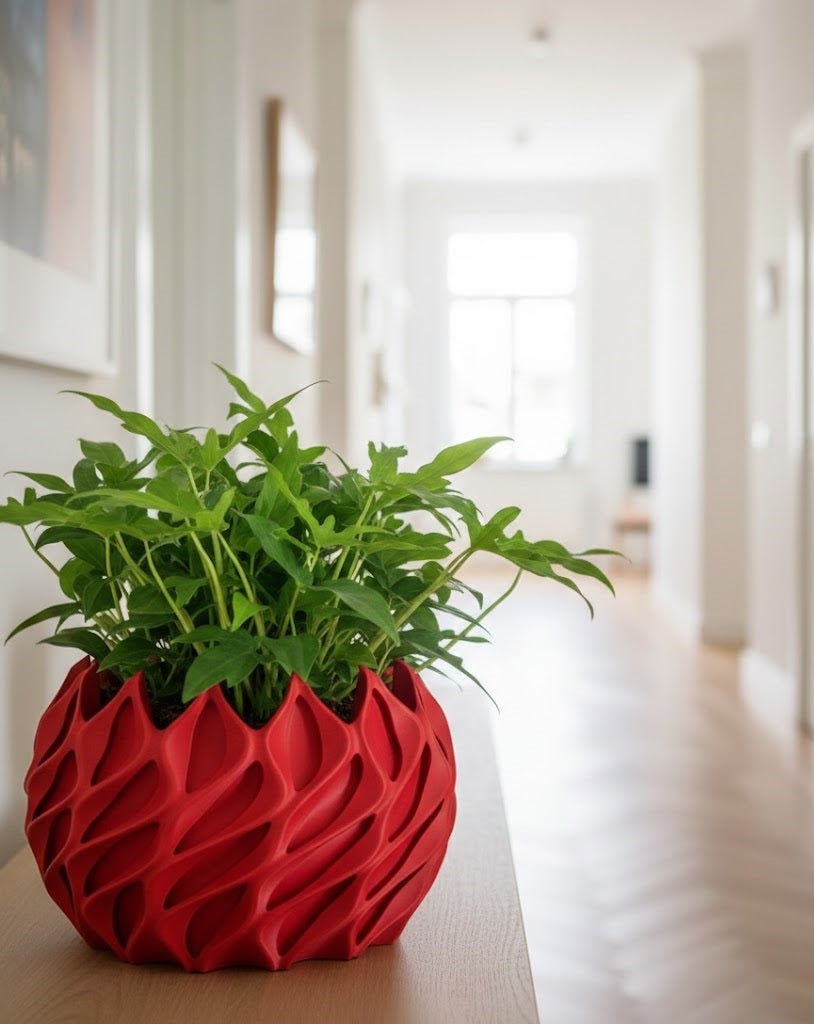 Gedrehter – Der skulpturale 3D-Pflanztopf in Bewegung