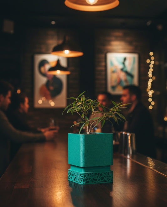 Vori Square Planter – Kantiger Minimalismus trifft 3D-Kunst