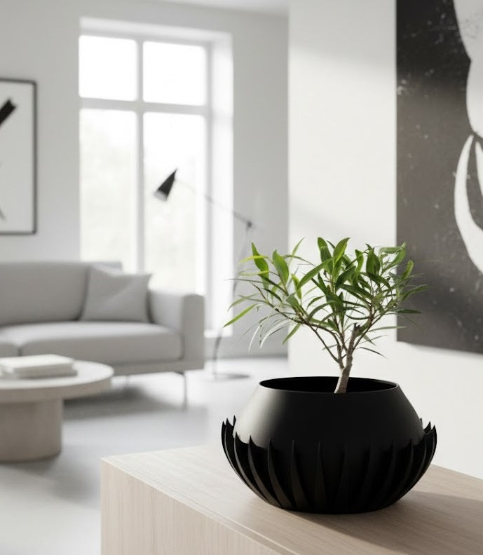Der Lavis – Skulpturaler 3D-Pflanztopf mit dynamischer Bodenstruktur
