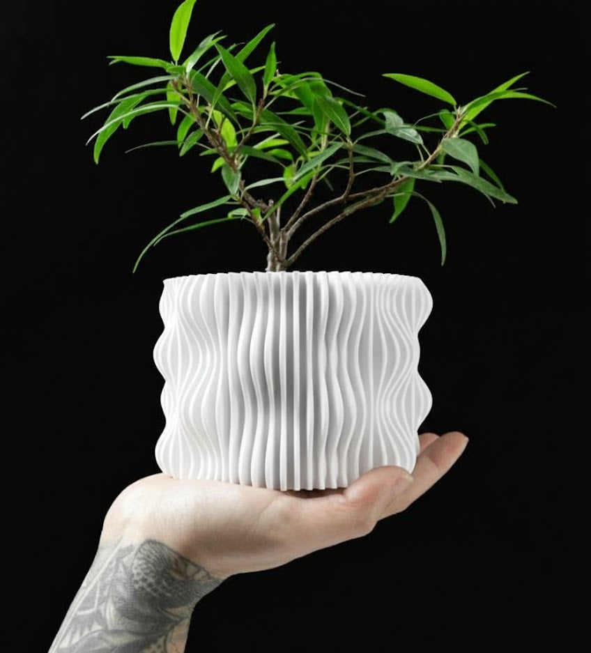3D Pflanztopf „Muxel“ – Wellenform trifft Präzision