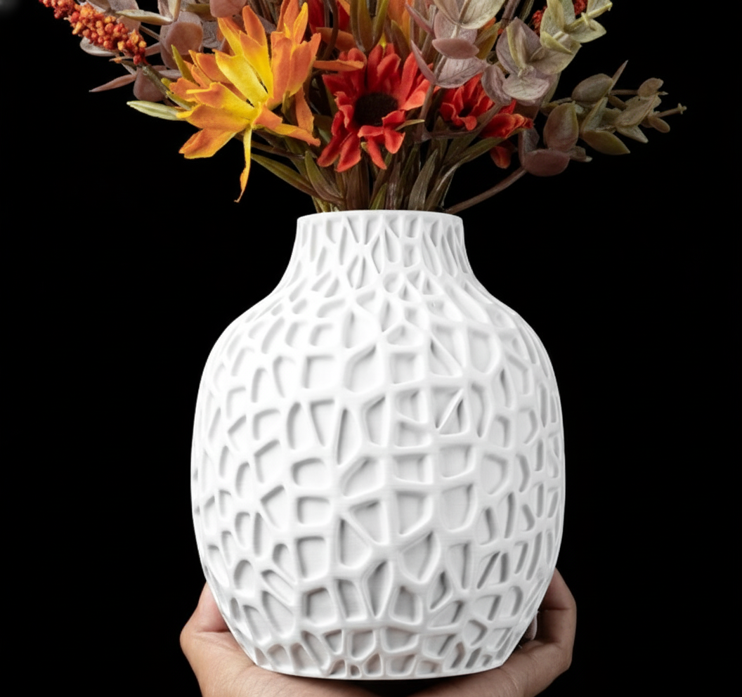 Vase "Lunex" – Kunstvoll gefertigt in steinähnlicher Optik